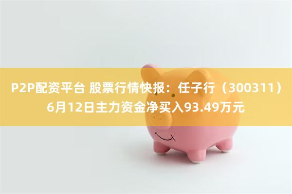 P2P配资平台 股票行情快报：任子行（300311）6月12日主力资金净买入93.49万元