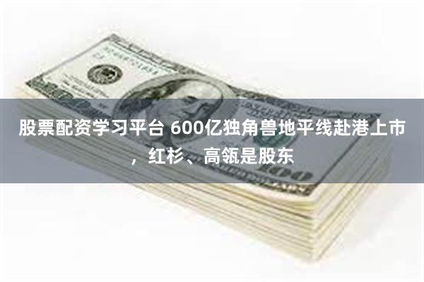 股票配资学习平台 600亿独角兽地平线赴港上市，红杉、高瓴是股东