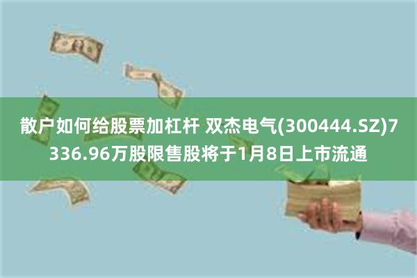 散户如何给股票加杠杆 双杰电气(300444.SZ)7336.96万股限售股将于1月8日上市流通